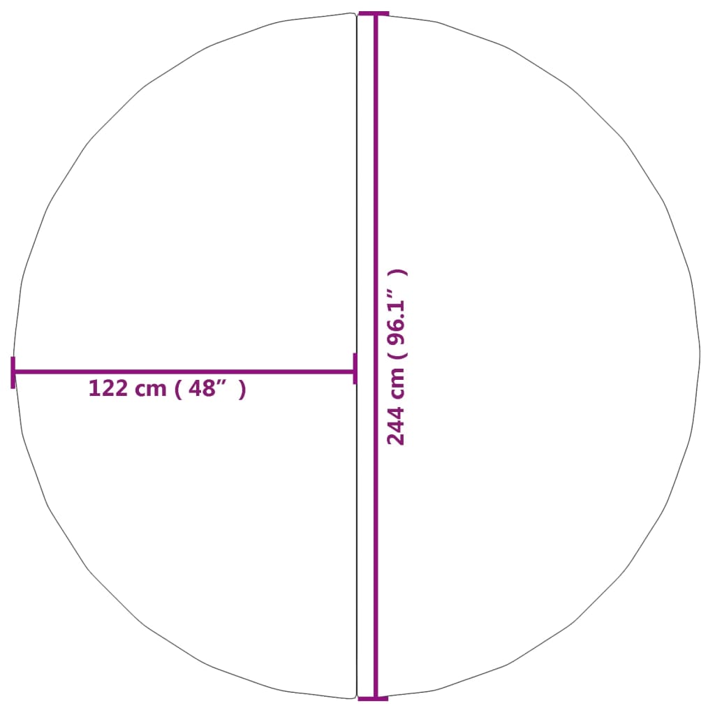 Zwembadgrondzeil Ø244 Cm Polyester Geotextiel Lichtgrijs Ø 244 cm