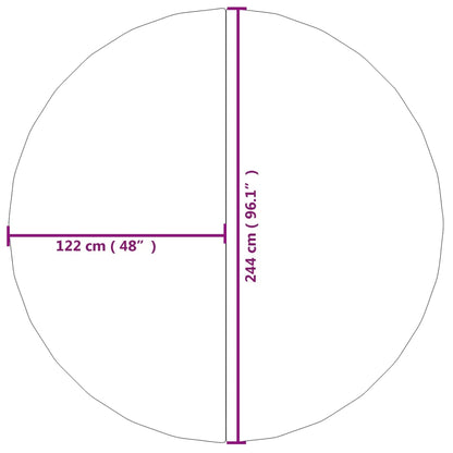 Zwembadgrondzeil Ø244 Cm Polyester Geotextiel Lichtgrijs Ø 244 cm