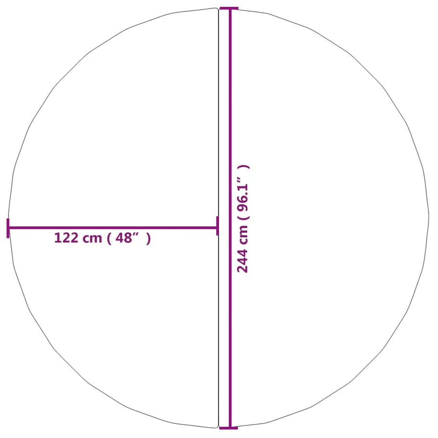 Zwembadgrondzeil Ø244 Cm Polyester Geotextiel Lichtgrijs Ø 244 cm
