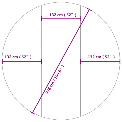 Zwembadgrondzeil Ø396 Cm Polyester Geotextiel Lichtgrijs Ø 396 cm (2 mm)