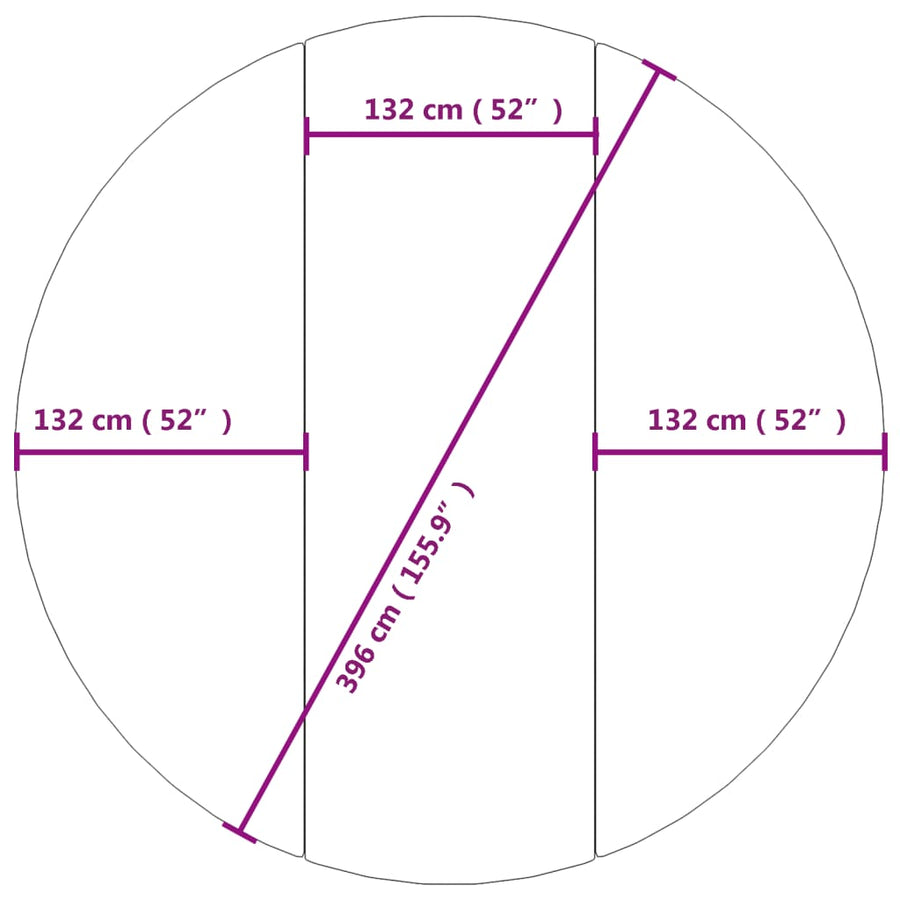 Zwembadgrondzeil Ø396 Cm Polyester Geotextiel Lichtgrijs Ø 396 cm (2 mm)