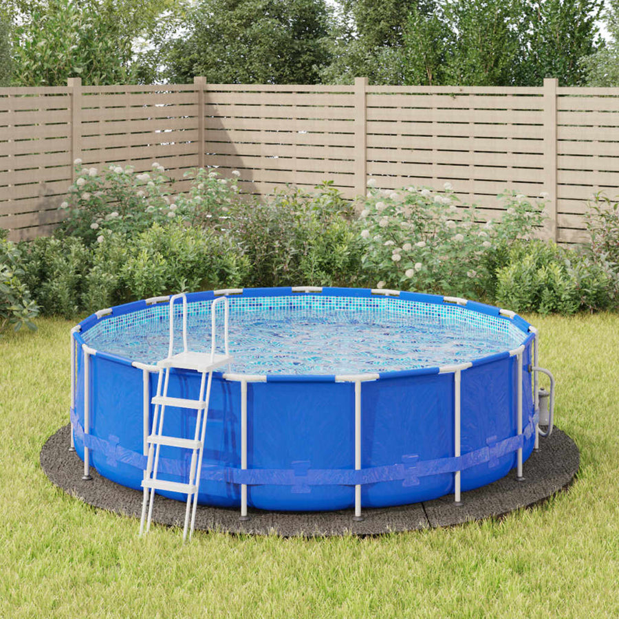 Zwembadgrondzeil Ø396 Cm Polyester Geotextiel Lichtgrijs Ø 396 cm (2 mm)