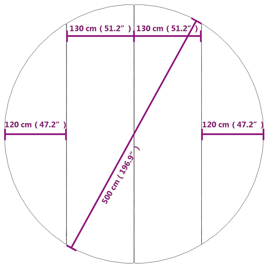 Zwembadgrondzeil Ø500 Cm Polyester Geotextiel Lichtgrijs Lichtgrijs