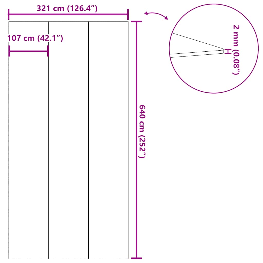 Zwembadgrondzeil 640x321 cm polyester geotextiel lichtgrijs