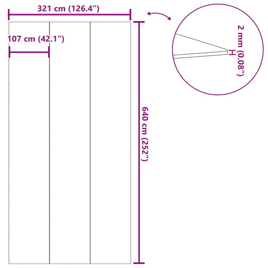 Zwembadgrondzeil 640x321 cm polyester geotextiel lichtgrijs