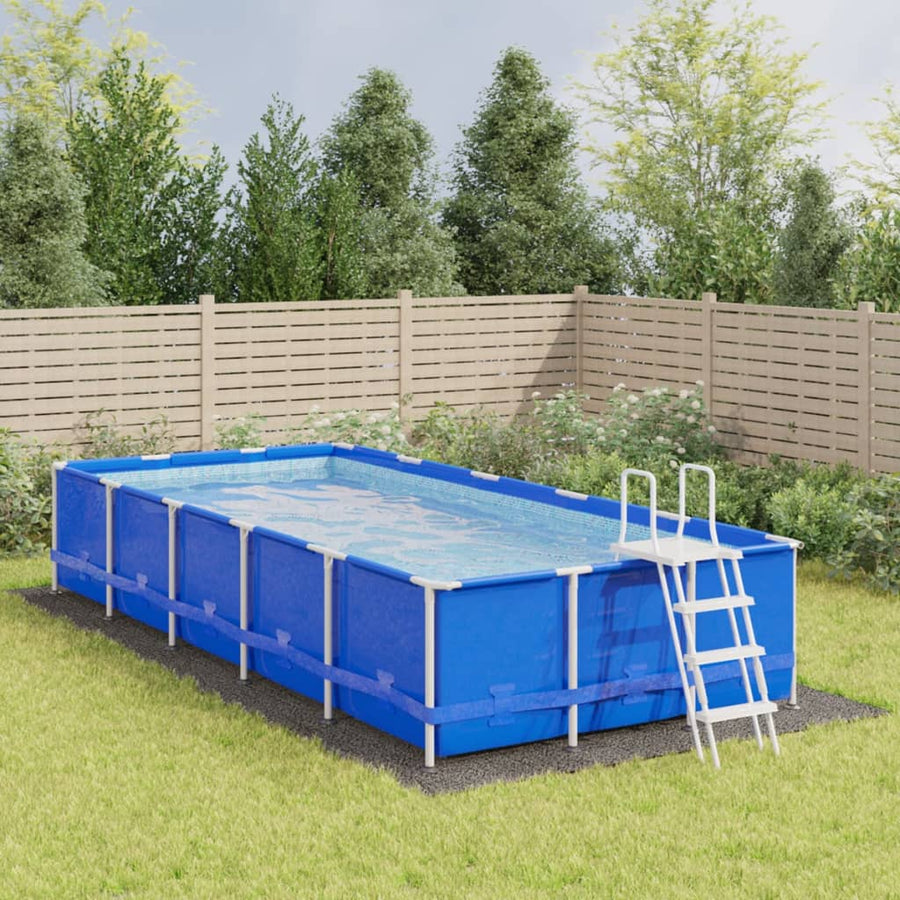 Zwembadgrondzeil Polyester Geotextiel Lichtgrijs 820 x 420 cm