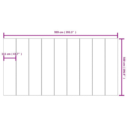 Zwembadgrondzeil 999x500 cm polyester geotextiel lichtgrijs