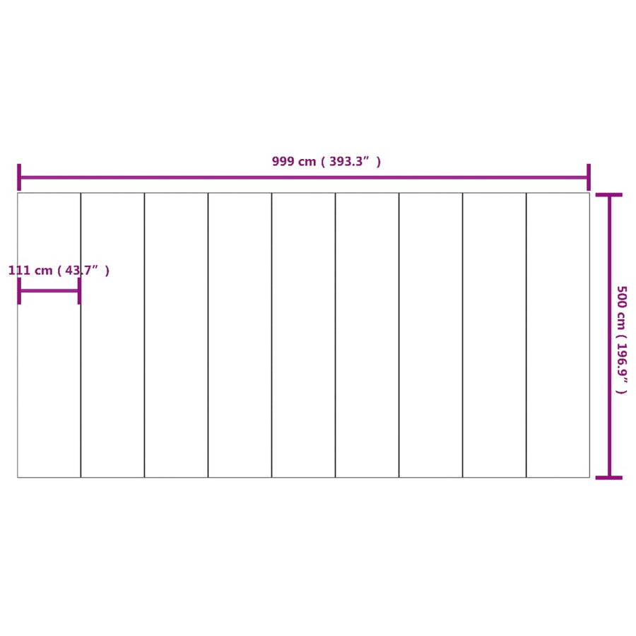 Zwembadgrondzeil 999x500 cm polyester geotextiel lichtgrijs