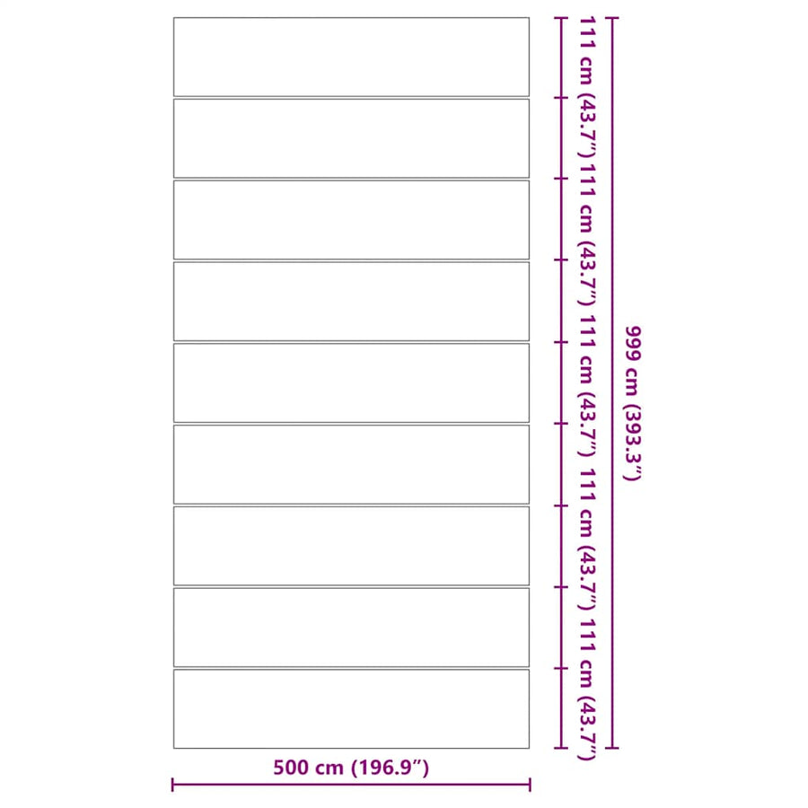 Zwembadgrondzeil 999x500 cm polyester geotextiel lichtgrijs