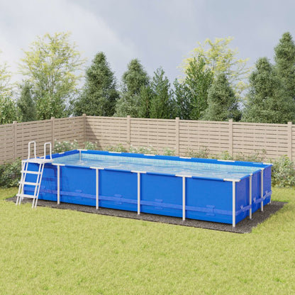 Zwembadgrondzeil 999x500 cm polyester geotextiel lichtgrijs