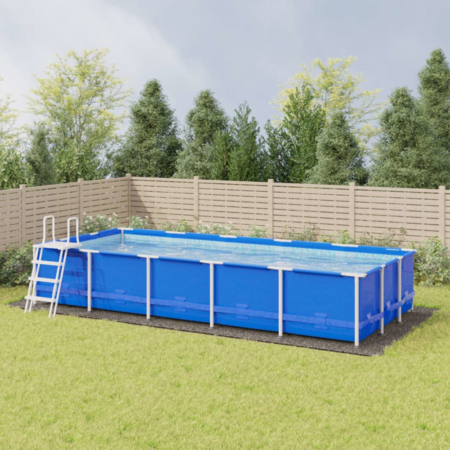 Zwembadgrondzeil 999x500 cm polyester geotextiel lichtgrijs