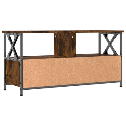 Tv-Meubel Bewerkt Hout En Ijzer Kleur 90 x 33 x 45 cm Gerookt eiken