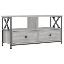 Tv-Meubel 90X33X45 Cm Bewerkt Hout Eikenkleurig 90 cm Grijs sonoma