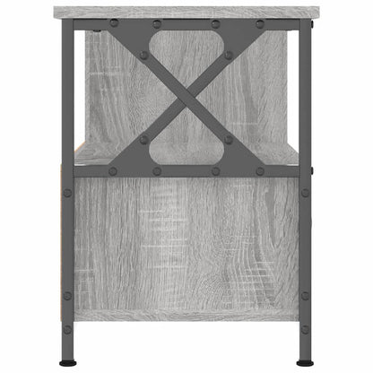 Tv-Meubel 90X33X45 Cm Bewerkt Hout Eikenkleurig 90 cm Grijs sonoma