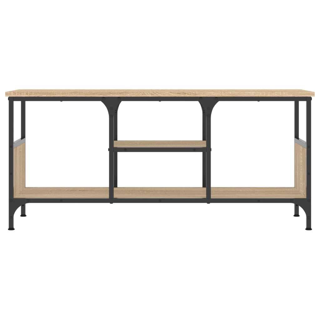 Tv-Meubel 100X33X45 Cm Bewerkt Hout En Ijzer Kleur 100 x 35 x 45 cm Sonoma eiken