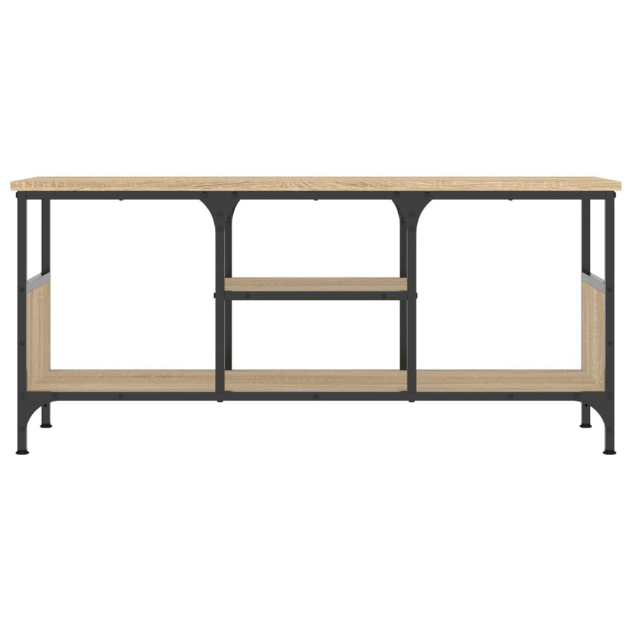 Tv-Meubel 100X33X45 Cm Bewerkt Hout En Ijzer Kleur 100 x 35 x 45 cm Sonoma eiken