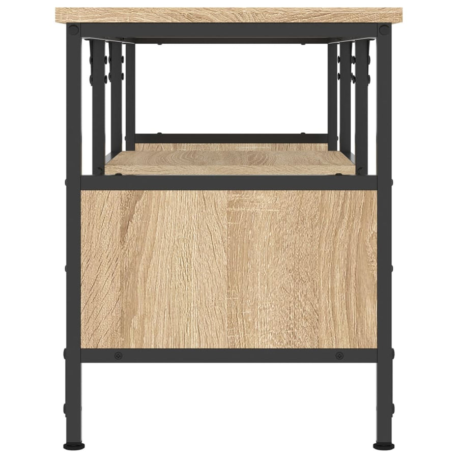 Tv-Meubel 100X33X45 Cm Bewerkt Hout En Ijzer Kleur 100 x 35 x 45 cm Sonoma eiken