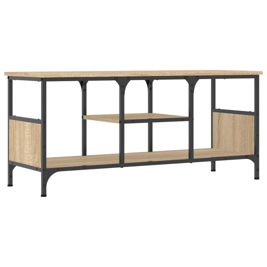 Tv-Meubel 100X33X45 Cm Bewerkt Hout En Ijzer Kleur 100 x 35 x 45 cm Sonoma eiken