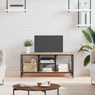 Tv-meubel 100x35x45 cm bewerkt hout ijzer
