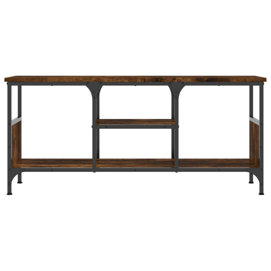 Tv-Meubel Bewerkt Hout En Ijzer Kleur 100 x 35 x 45 cm Gerookt eiken