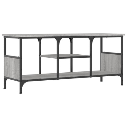 Tv-Meubel Bewerkt Hout En Ijzer Eiken 100 x 35 x 45 cm Grijs sonoma