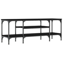 Tv-Meubel Bewerkt Hout En Ijzer 121 x 35 x 45 cm Zwart