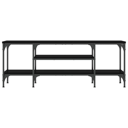 Tv-Meubel Bewerkt Hout En Ijzer 121 x 35 x 45 cm Zwart