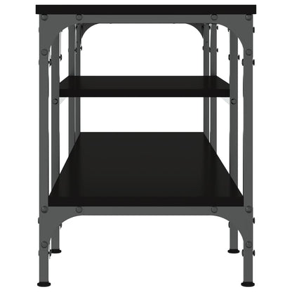 Tv-Meubel Bewerkt Hout En Ijzer 121 x 35 x 45 cm Zwart