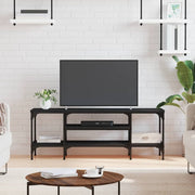 Tv-meubel 121x35x45 cm bewerkt hout ijzer zwart