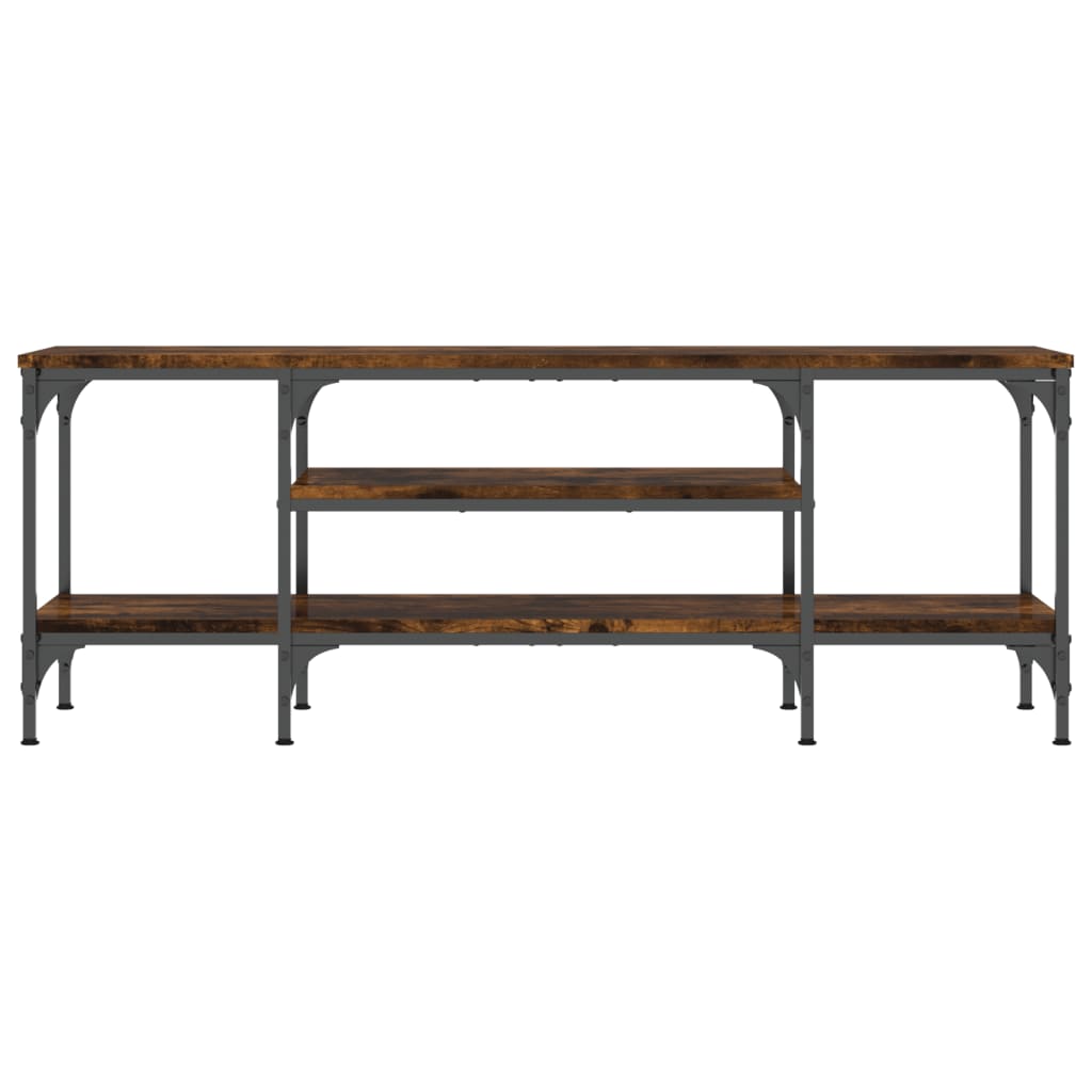 Tv-Meubel Bewerkt Hout En Ijzer Kleur 121 x 35 x 45 cm Gerookt eiken