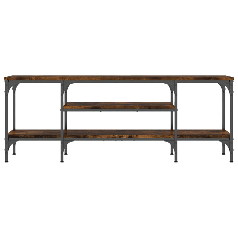 Tv-Meubel Bewerkt Hout En Ijzer Kleur 121 x 35 x 45 cm Gerookt eiken