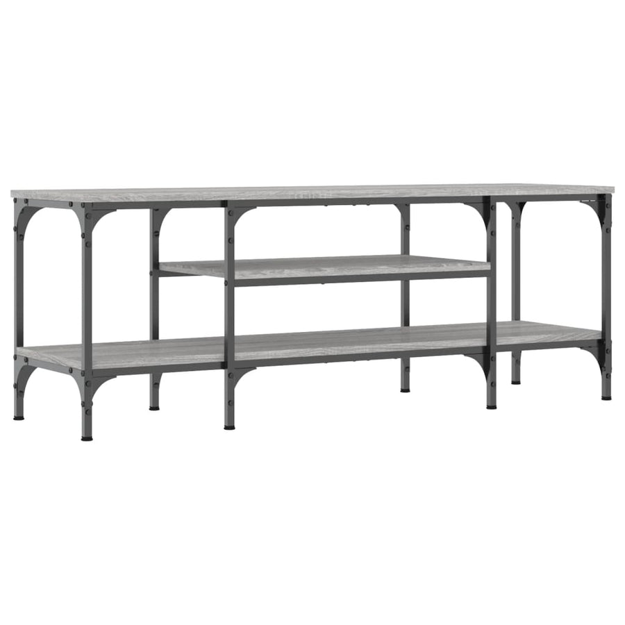 Tv-Meubel Bewerkt Hout En Ijzer Eiken 121 x 35 x 45 cm Grijs sonoma
