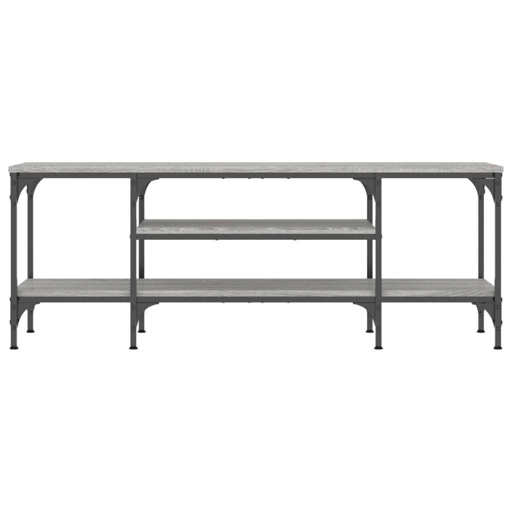 Tv-Meubel Bewerkt Hout En Ijzer Eiken 121 x 35 x 45 cm Grijs sonoma