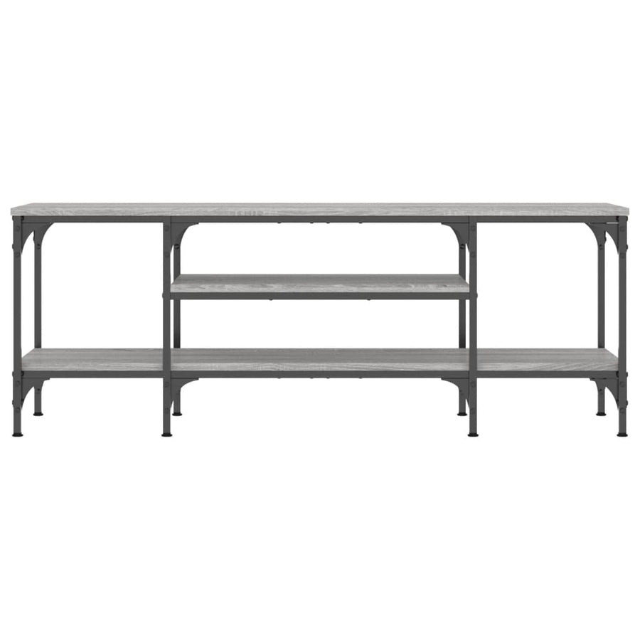 Tv-Meubel Bewerkt Hout En Ijzer Eiken 121 x 35 x 45 cm Grijs sonoma