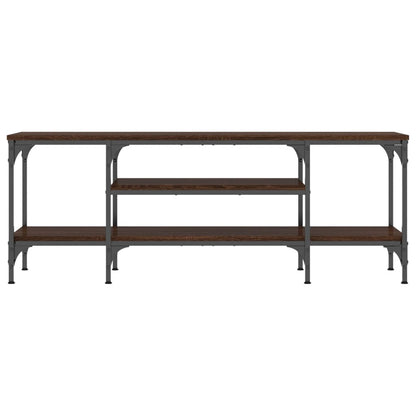 Tv-Meubel Bewerkt Hout En Ijzer Bruin Eikenkleur 121 x 35 x 45 cm Bruineiken
