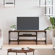 Tv-meubel 121x35x45 cm bewerkt hout ijzer bruin