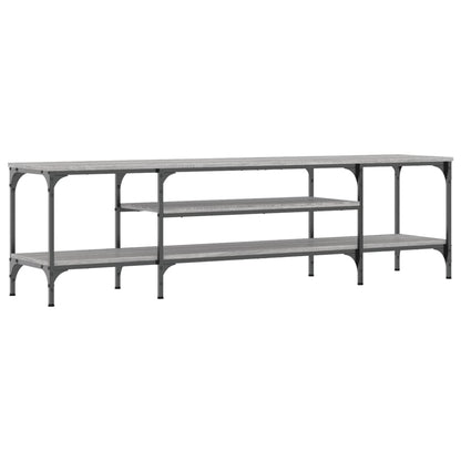 Tv-Meubel Bewerkt Hout En Ijzer Eiken 161 x 35 x 45 cm Grijs sonoma