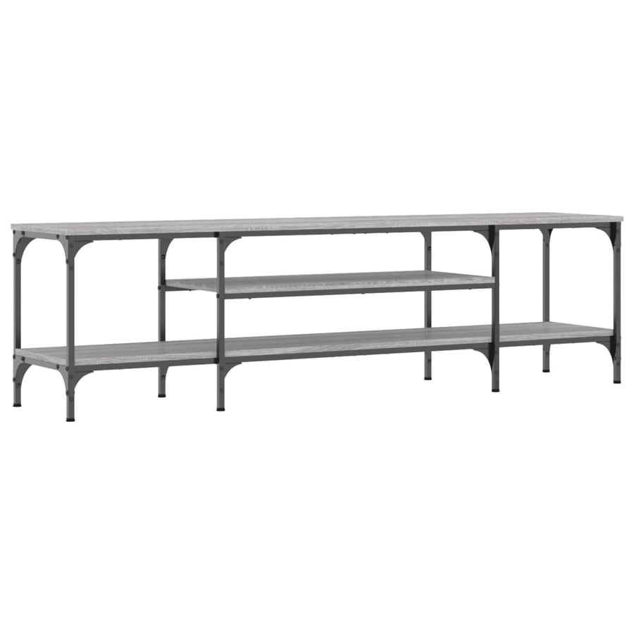 Tv-Meubel Bewerkt Hout En Ijzer Eiken 161 x 35 x 45 cm Grijs sonoma