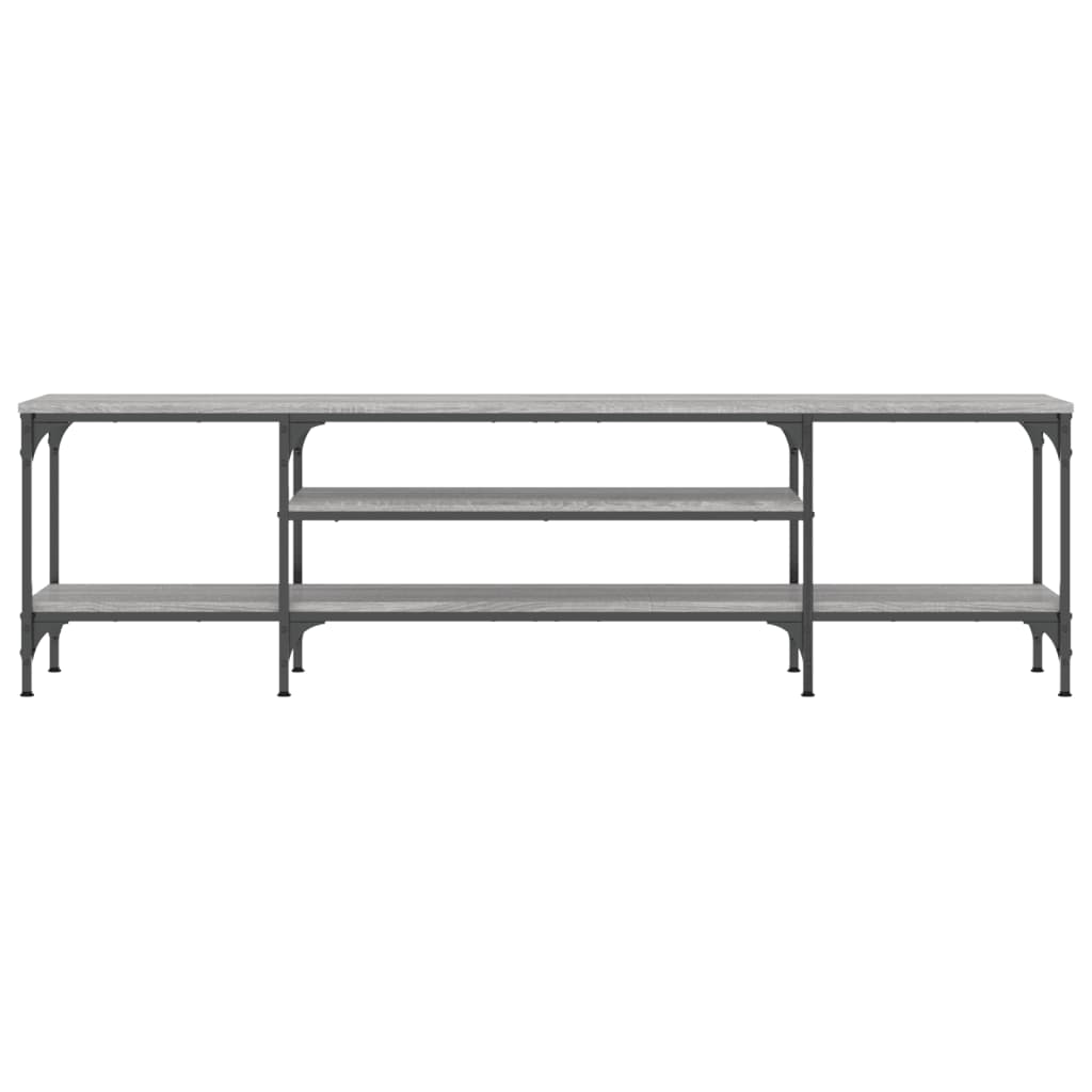 Tv-Meubel Bewerkt Hout En Ijzer Eiken 161 x 35 x 45 cm Grijs sonoma