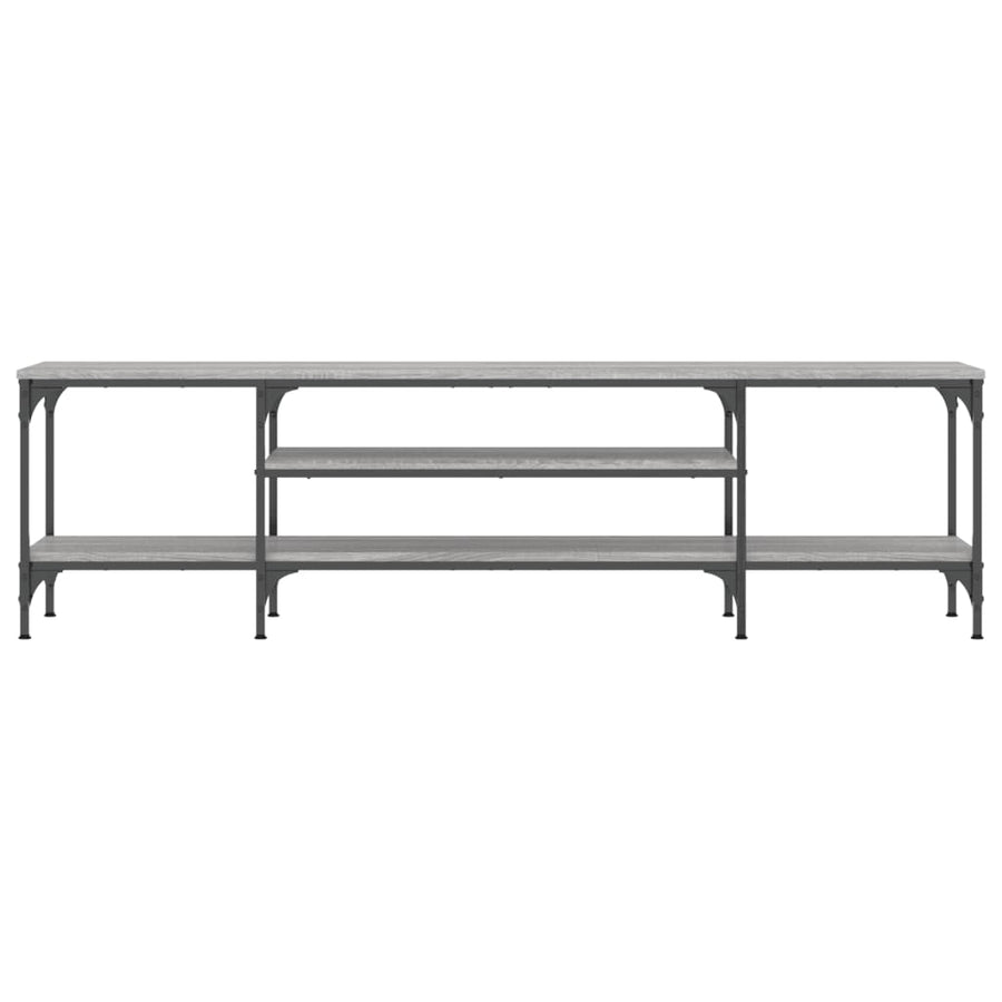 Tv-Meubel Bewerkt Hout En Ijzer Eiken 161 x 35 x 45 cm Grijs sonoma