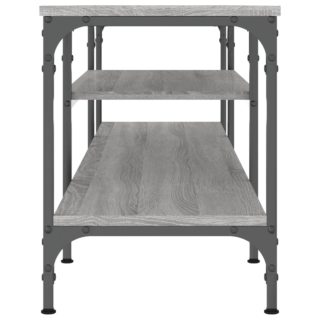 Tv-Meubel Bewerkt Hout En Ijzer Eiken 161 x 35 x 45 cm Grijs sonoma