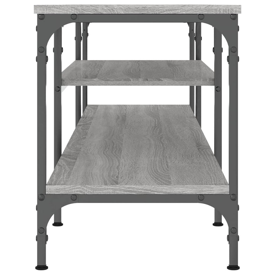 Tv-Meubel Bewerkt Hout En Ijzer Eiken 161 x 35 x 45 cm Grijs sonoma