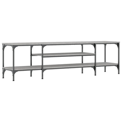 Tv-Meubel Bewerkt Hout En Ijzer Eiken 161 x 35 x 45 cm Grijs sonoma