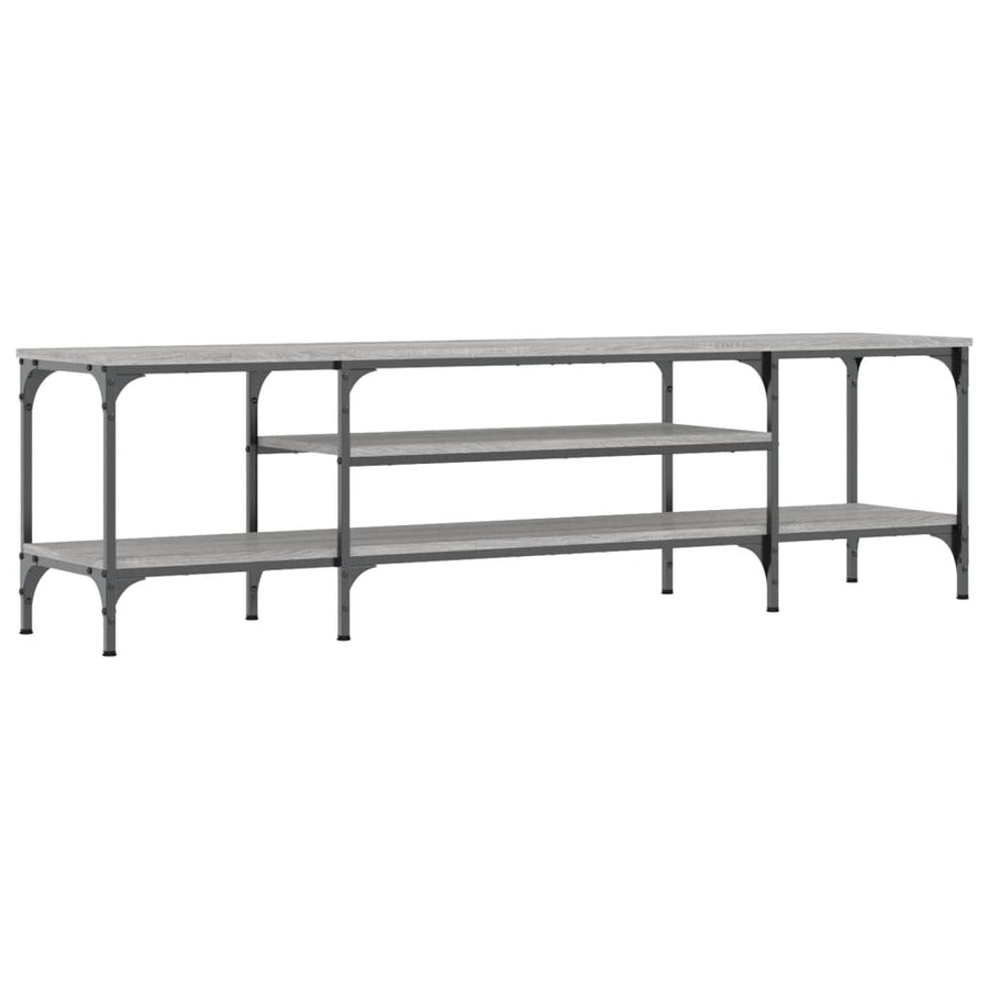 Tv-Meubel Bewerkt Hout En Ijzer Eiken 161 x 35 x 45 cm Grijs sonoma