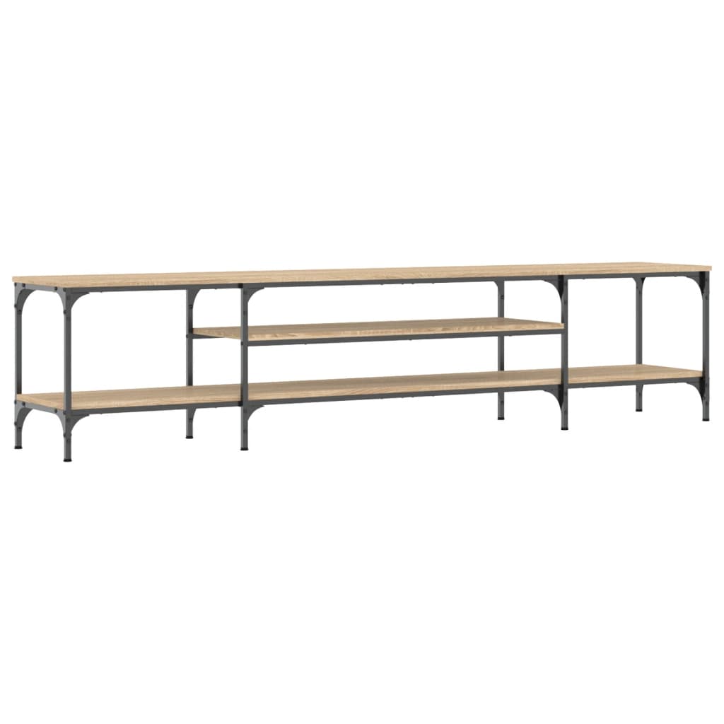 Tv-Meubel Bewerkt Hout En Ijzer Kleur 201 x 35 x 45 cm Sonoma eiken