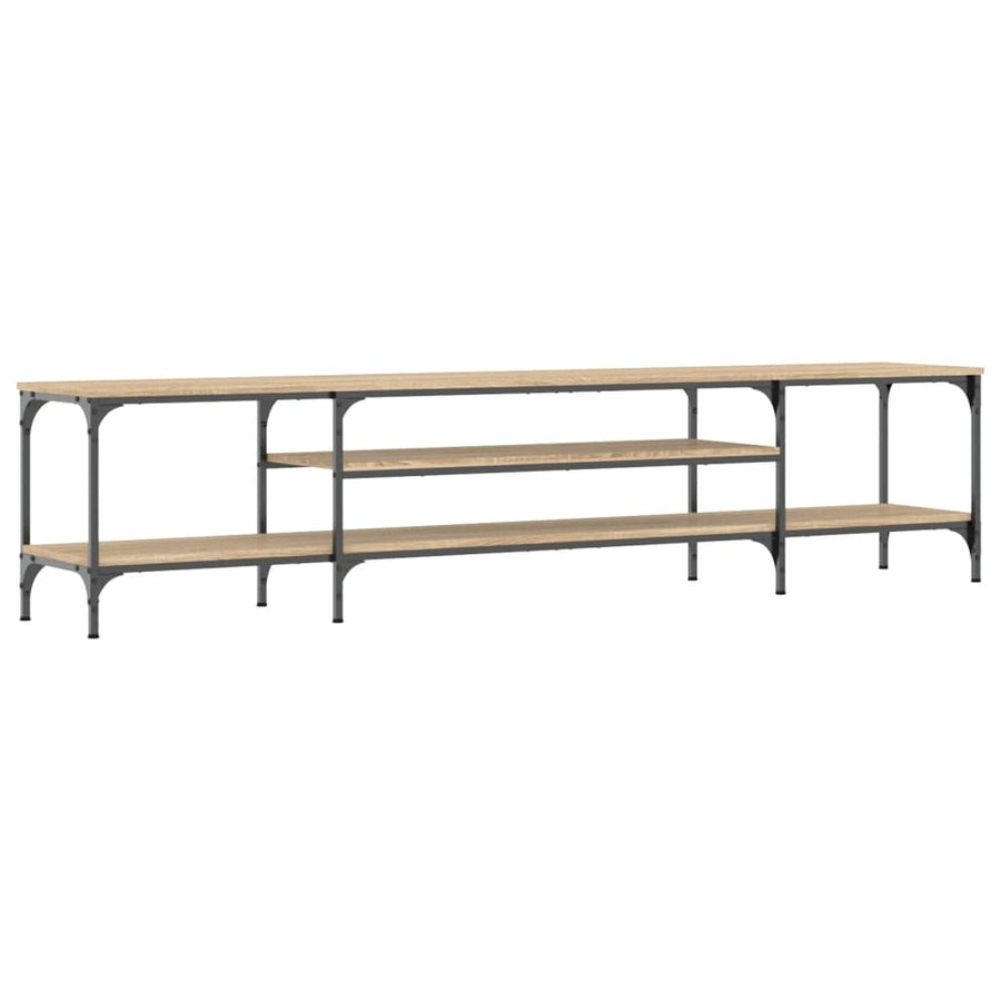 Tv-Meubel Bewerkt Hout En Ijzer Kleur 201 x 35 x 45 cm Sonoma eiken