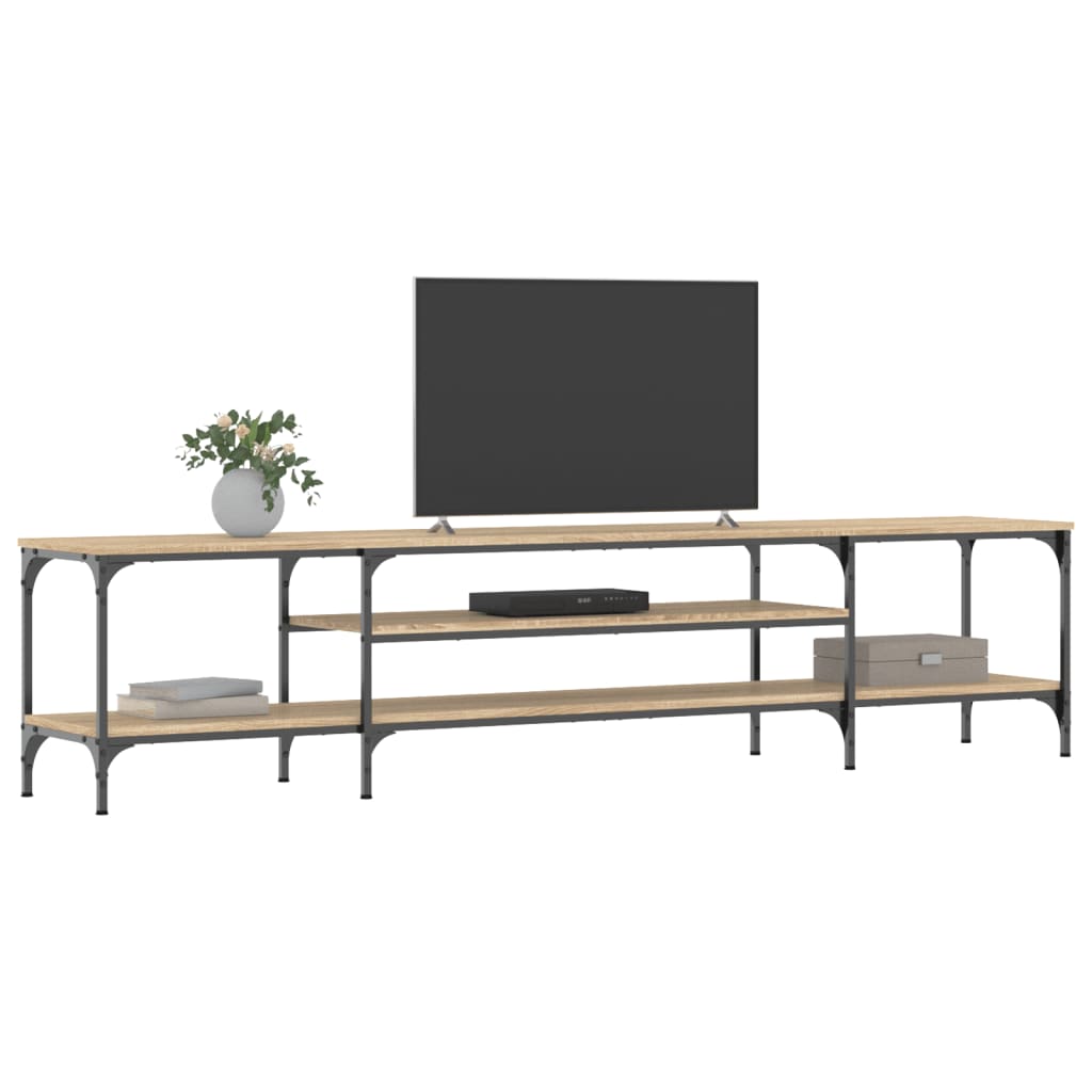 Tv-Meubel Bewerkt Hout En Ijzer Kleur 201 x 35 x 45 cm Sonoma eiken