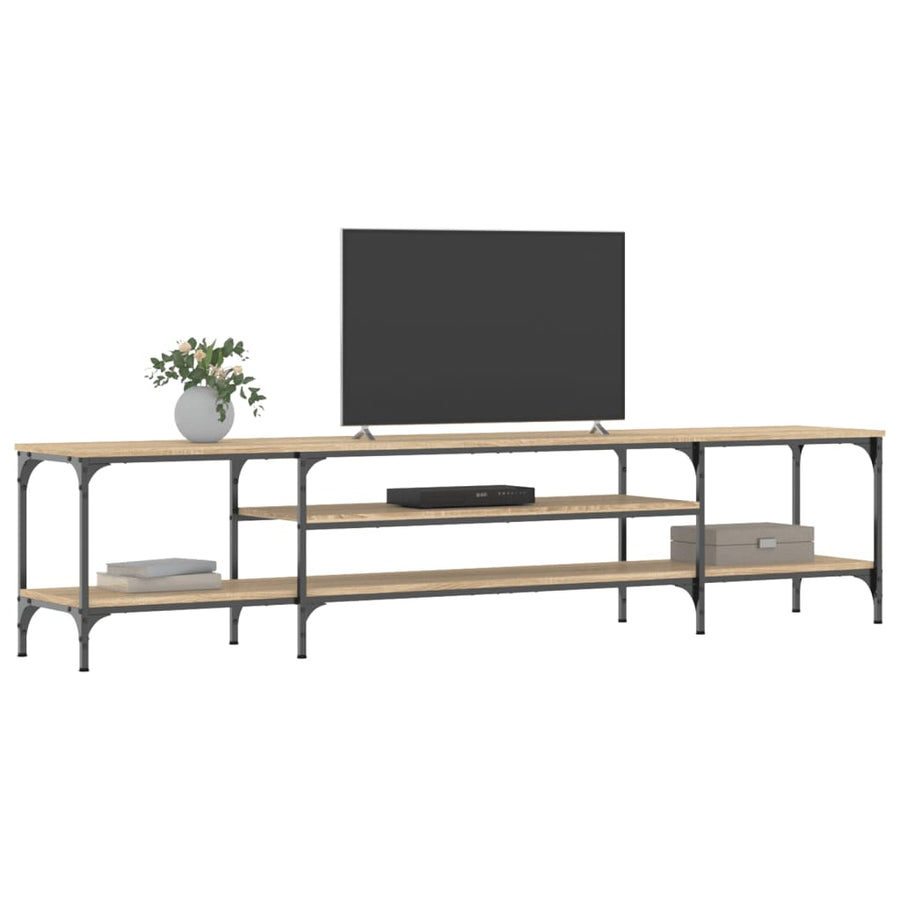 Tv-Meubel Bewerkt Hout En Ijzer Kleur 201 x 35 x 45 cm Sonoma eiken