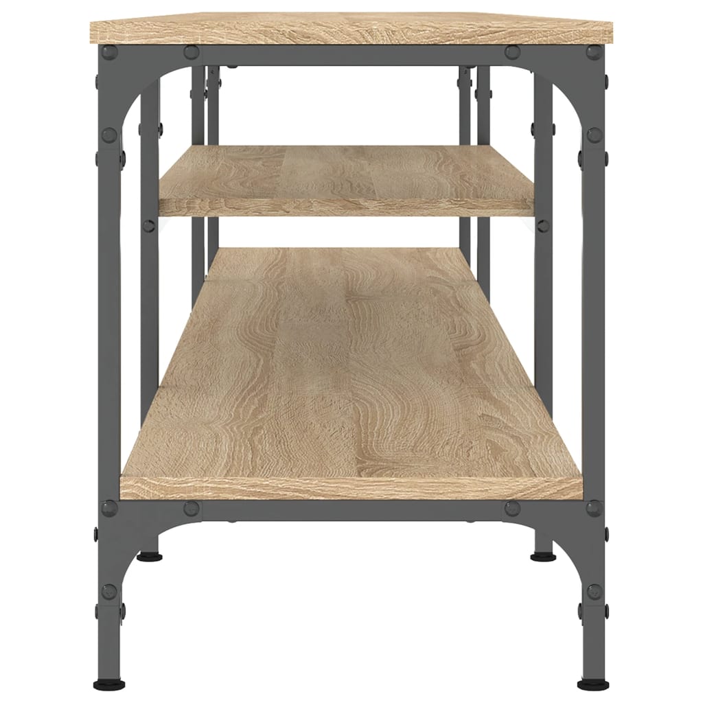 Tv-Meubel Bewerkt Hout En Ijzer Kleur 201 x 35 x 45 cm Sonoma eiken