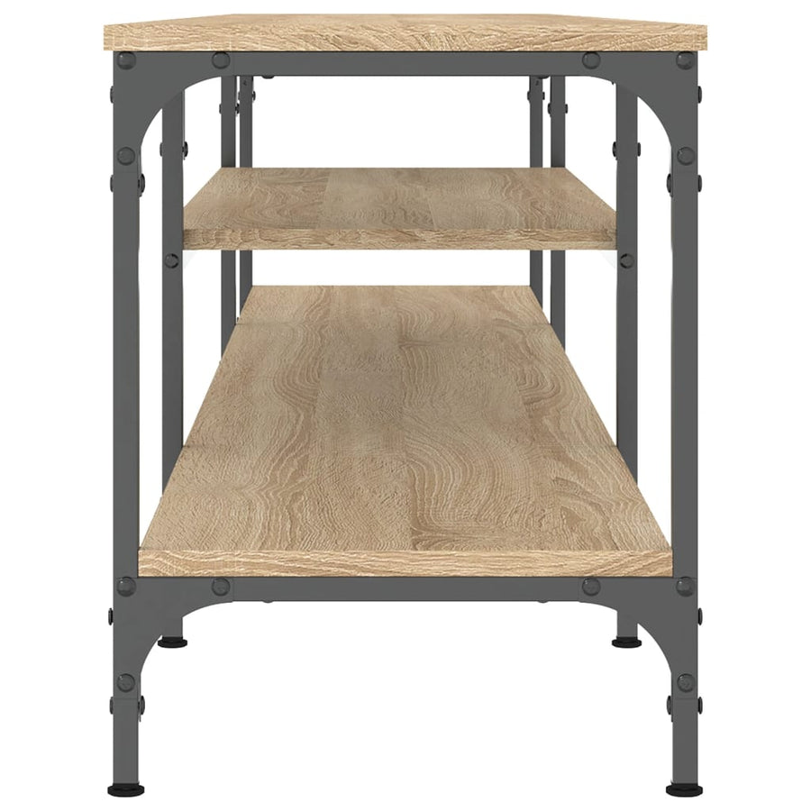 Tv-Meubel Bewerkt Hout En Ijzer Kleur 201 x 35 x 45 cm Sonoma eiken